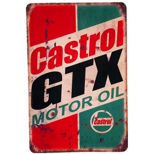 Castrol GTX Motor Oil Tin Sign - Castrol Oil Gtx recensie en prijs